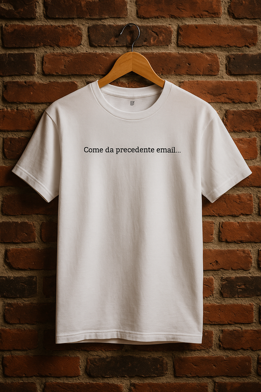 T-Shirt "Come da precedente email..." | Deliverable